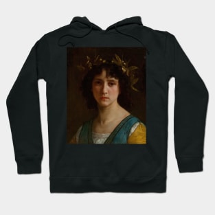 Head of an Italian Girl with a Laurel Wreath by William-Adolphe Bouguereau Hoodie